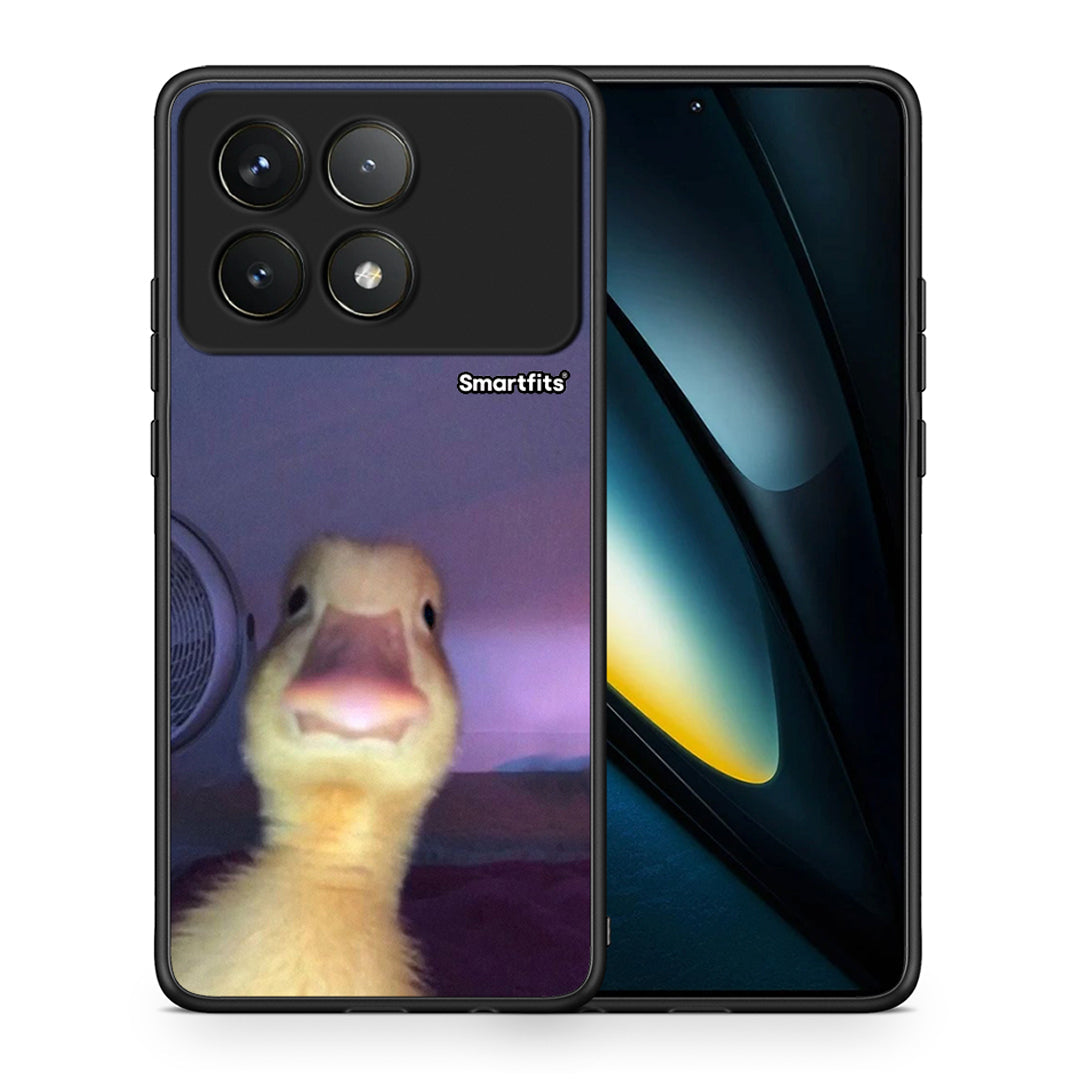 Θήκη Xiaomi Poco F6 Pro 5G Meme Duck από τη Smartfits με σχέδιο στο πίσω μέρος και μαύρο περίβλημα | Xiaomi Poco F6 Pro 5G Meme Duck case with colorful back and black bezels