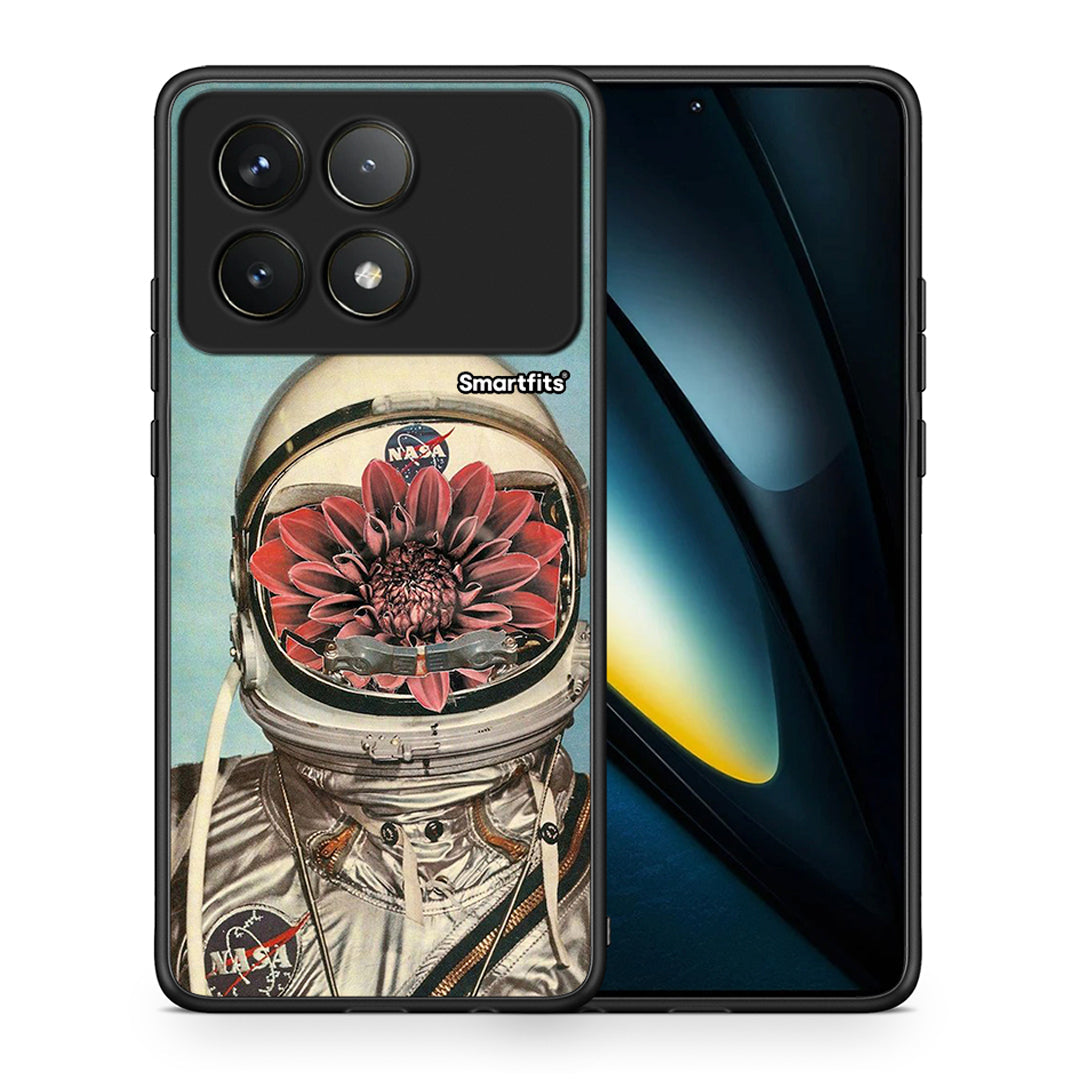 Θήκη Xiaomi Poco F6 Pro 5G Nasa Bloom από τη Smartfits με σχέδιο στο πίσω μέρος και μαύρο περίβλημα | Xiaomi Poco F6 Pro 5G Nasa Bloom case with colorful back and black bezels