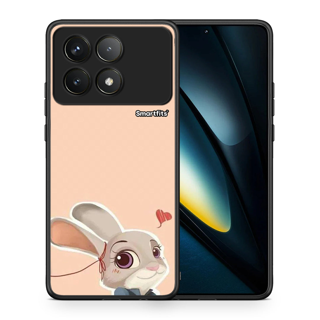 Θήκη Xiaomi Poco F6 Pro 5G Nick Wilde And Judy Hopps Love 2 από τη Smartfits με σχέδιο στο πίσω μέρος και μαύρο περίβλημα | Xiaomi Poco F6 Pro 5G Nick Wilde And Judy Hopps Love 2 case with colorful back and black bezels