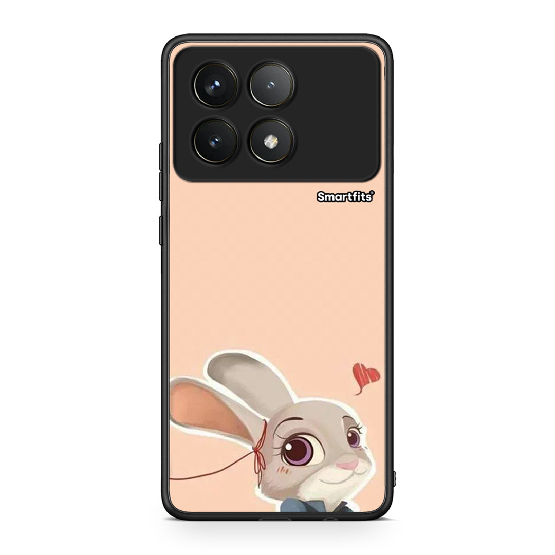 Xiaomi Poco F6 Pro 5G Nick Wilde And Judy Hopps Love 2 θήκη από τη Smartfits με σχέδιο στο πίσω μέρος και μαύρο περίβλημα | Smartphone case with colorful back and black bezels by Smartfits