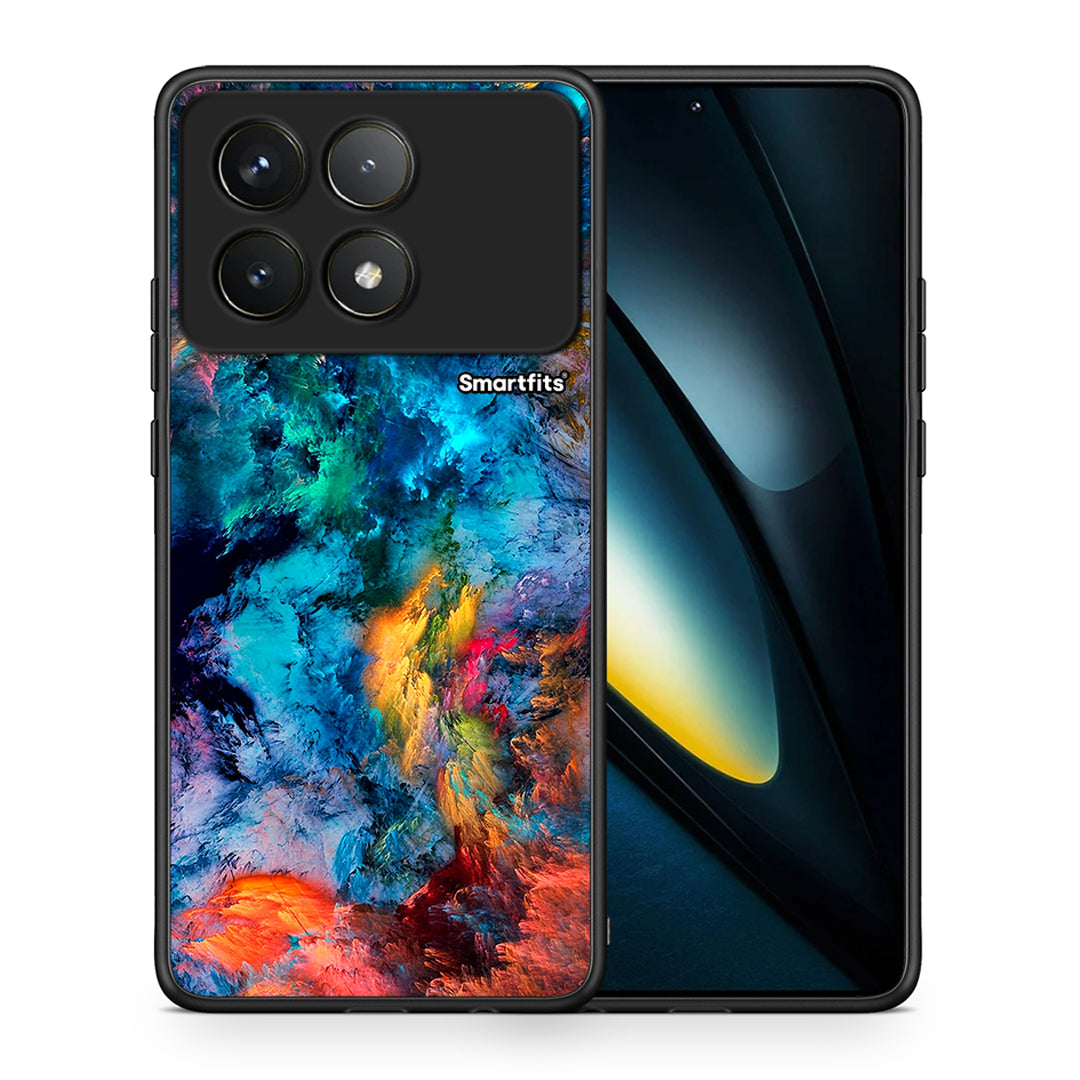 Θήκη Xiaomi Poco F6 Pro 5G Crayola Paint από τη Smartfits με σχέδιο στο πίσω μέρος και μαύρο περίβλημα | Xiaomi Poco F6 Pro 5G Crayola Paint case with colorful back and black bezels