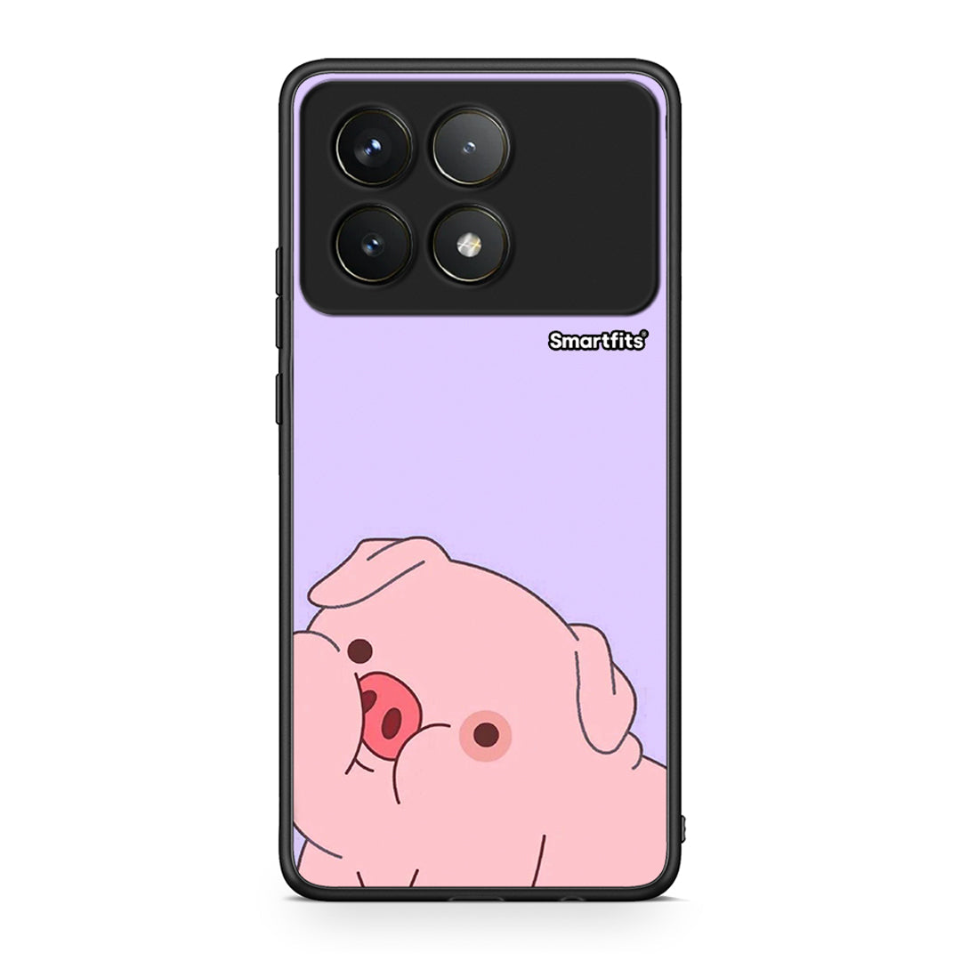 Xiaomi Poco F6 Pro 5G Pig Love 2 Θήκη Αγίου Βαλεντίνου από τη Smartfits με σχέδιο στο πίσω μέρος και μαύρο περίβλημα | Smartphone case with colorful back and black bezels by Smartfits