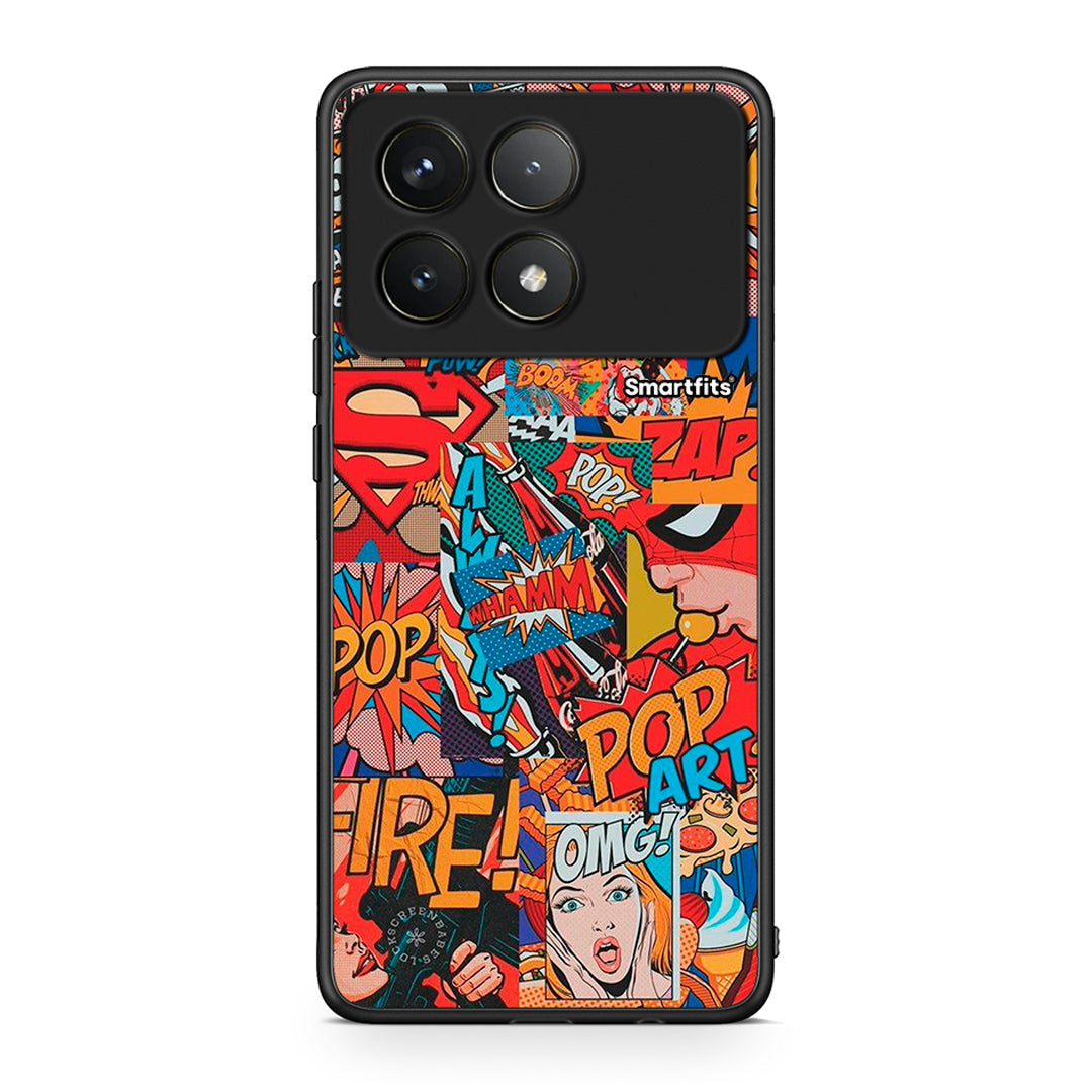 Xiaomi Poco F6 Pro 5G PopArt OMG θήκη από τη Smartfits με σχέδιο στο πίσω μέρος και μαύρο περίβλημα | Smartphone case with colorful back and black bezels by Smartfits