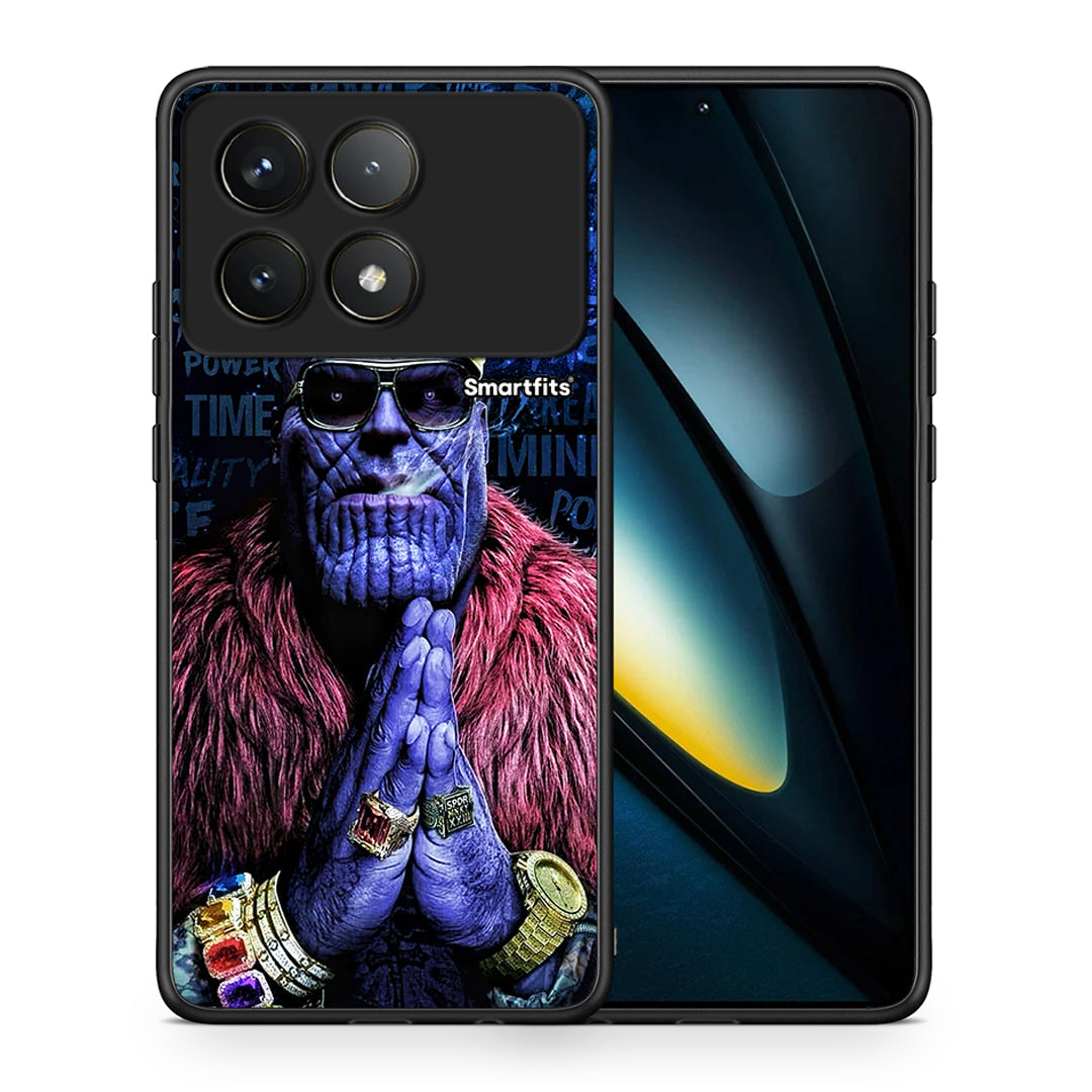 Θήκη Xiaomi Poco F6 Pro 5G Thanos PopArt από τη Smartfits με σχέδιο στο πίσω μέρος και μαύρο περίβλημα | Xiaomi Poco F6 Pro 5G Thanos PopArt case with colorful back and black bezels