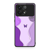 Thumbnail for Xiaomi Poco F6 Pro 5G Purple Mariposa Θήκη Αγίου Βαλεντίνου από τη Smartfits με σχέδιο στο πίσω μέρος και μαύρο περίβλημα | Smartphone case with colorful back and black bezels by Smartfits