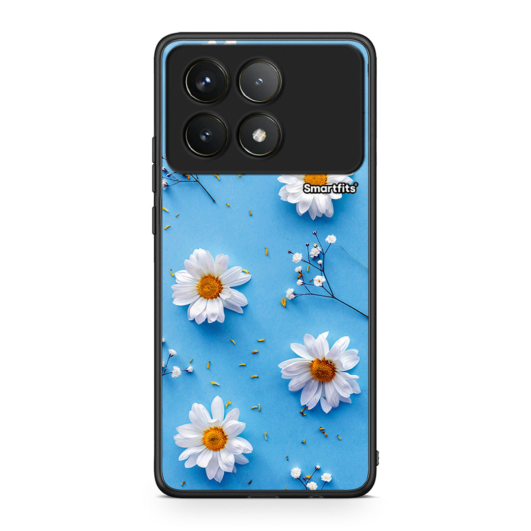 Xiaomi Poco F6 Pro 5G Real Daisies θήκη από τη Smartfits με σχέδιο στο πίσω μέρος και μαύρο περίβλημα | Smartphone case with colorful back and black bezels by Smartfits