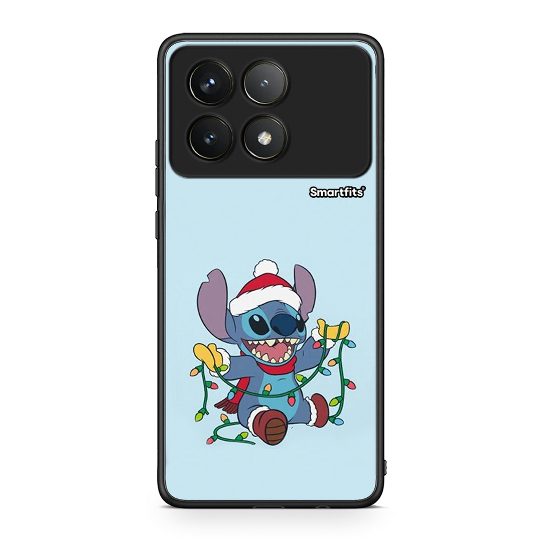 Xiaomi Poco F6 Pro 5G Santa Stich θήκη από τη Smartfits με σχέδιο στο πίσω μέρος και μαύρο περίβλημα | Smartphone case with colorful back and black bezels by Smartfits