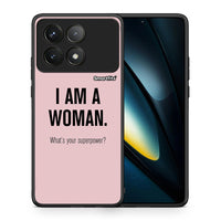 Thumbnail for Θήκη Xiaomi Poco F6 Pro 5G Superpower Woman από τη Smartfits με σχέδιο στο πίσω μέρος και μαύρο περίβλημα | Xiaomi Poco F6 Pro 5G Superpower Woman case with colorful back and black bezels