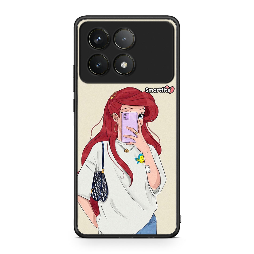 Xiaomi Poco F6 Pro 5G Walking Mermaid Θήκη από τη Smartfits με σχέδιο στο πίσω μέρος και μαύρο περίβλημα | Smartphone case with colorful back and black bezels by Smartfits