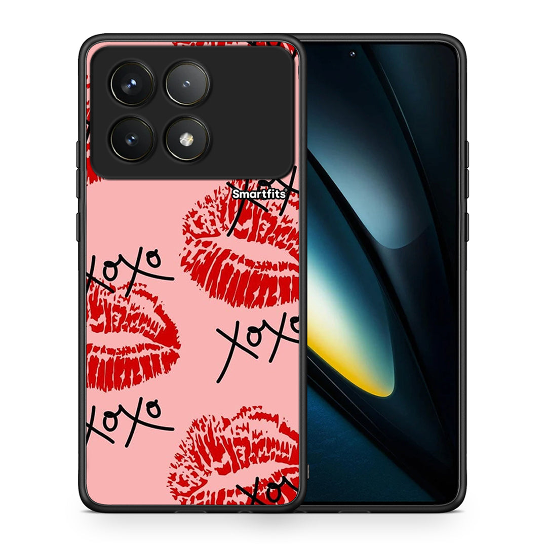 Θήκη Xiaomi Poco F6 Pro 5G XOXO Lips από τη Smartfits με σχέδιο στο πίσω μέρος και μαύρο περίβλημα | Xiaomi Poco F6 Pro 5G XOXO Lips case with colorful back and black bezels