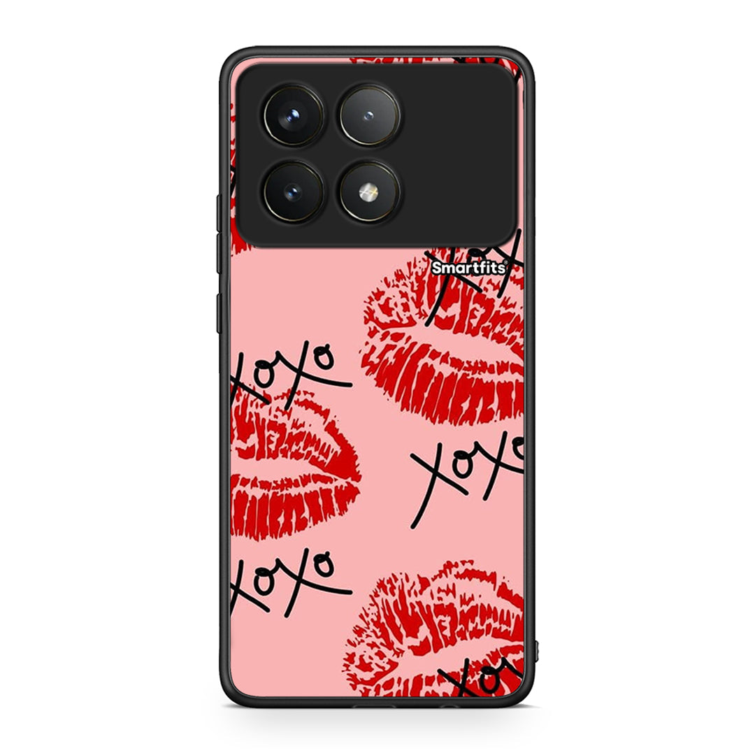 Xiaomi Poco F6 Pro 5G XOXO Lips θήκη από τη Smartfits με σχέδιο στο πίσω μέρος και μαύρο περίβλημα | Smartphone case with colorful back and black bezels by Smartfits