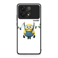 Thumbnail for Xiaomi Poco F6 Pro 5G Xmas Minion Lights θήκη από τη Smartfits με σχέδιο στο πίσω μέρος και μαύρο περίβλημα | Smartphone case with colorful back and black bezels by Smartfits