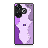 Thumbnail for Xiaomi Poco F6 Purple Mariposa Θήκη Αγίου Βαλεντίνου από τη Smartfits με σχέδιο στο πίσω μέρος και μαύρο περίβλημα | Smartphone case with colorful back and black bezels by Smartfits