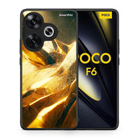 Thumbnail for Θήκη Xiaomi Poco F6 Real Gold από τη Smartfits με σχέδιο στο πίσω μέρος και μαύρο περίβλημα | Xiaomi Poco F6 Real Gold case with colorful back and black bezels