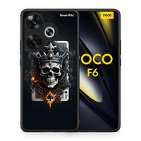 Thumbnail for Θήκη Xiaomi Poco F6 Skull King Ace από τη Smartfits με σχέδιο στο πίσω μέρος και μαύρο περίβλημα | Xiaomi Poco F6 Skull King Ace case with colorful back and black bezels