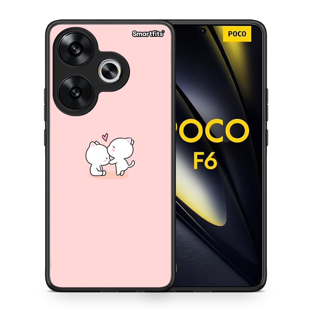 Θήκη Xiaomi Poco F6 Love Valentine από τη Smartfits με σχέδιο στο πίσω μέρος και μαύρο περίβλημα | Xiaomi Poco F6 Love Valentine case with colorful back and black bezels