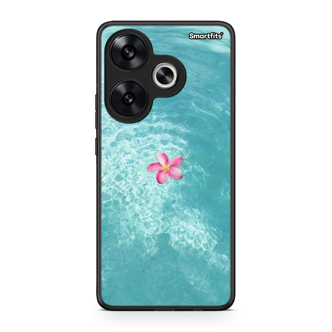 Xiaomi Poco F6 Water Flower Θήκη από τη Smartfits με σχέδιο στο πίσω μέρος και μαύρο περίβλημα | Smartphone case with colorful back and black bezels by Smartfits