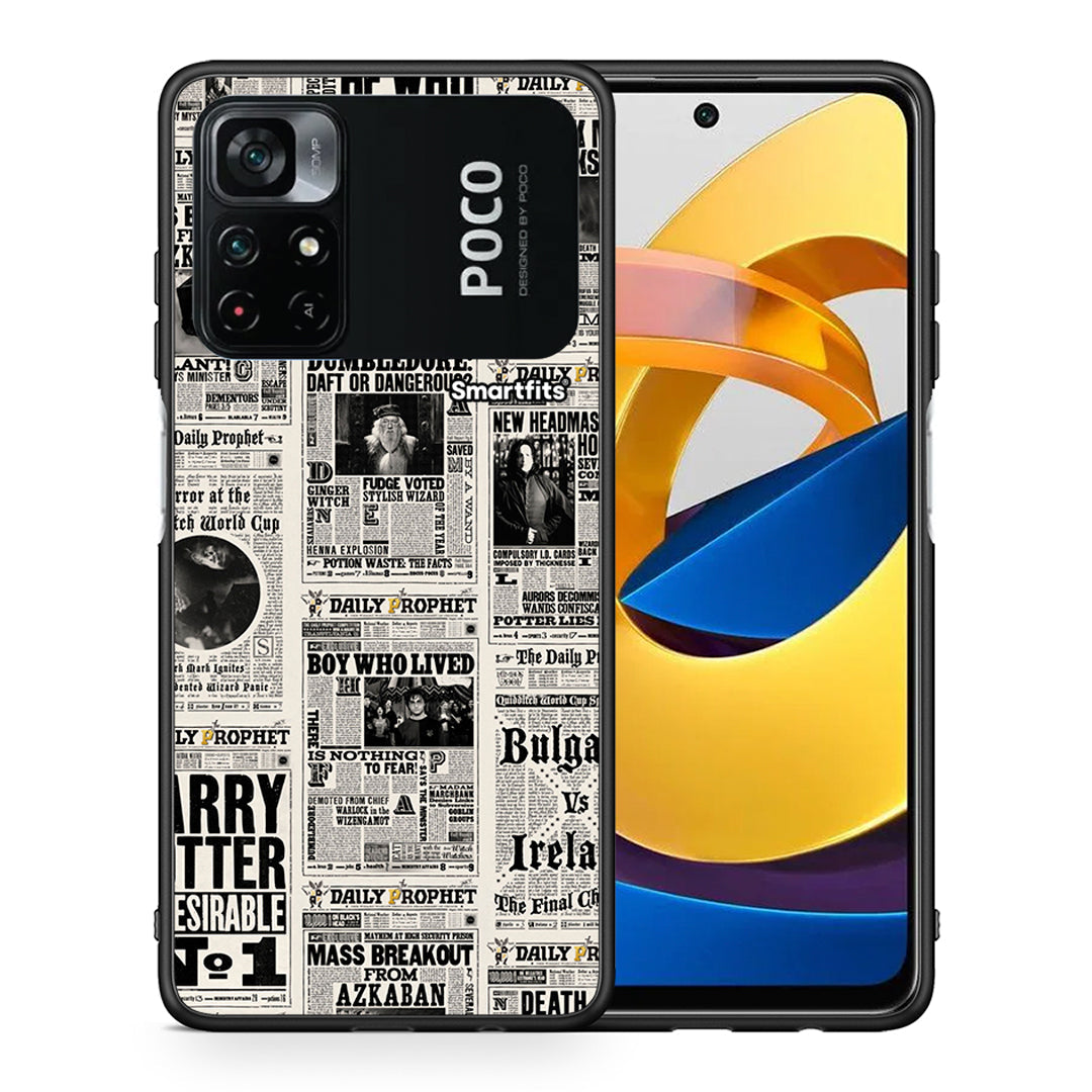 Θήκη Xiaomi Poco M4 Pro 4G Harry Paper από τη Smartfits με σχέδιο στο πίσω μέρος και μαύρο περίβλημα | Xiaomi Poco M4 Pro 4G Harry Paper case with colorful back and black bezels