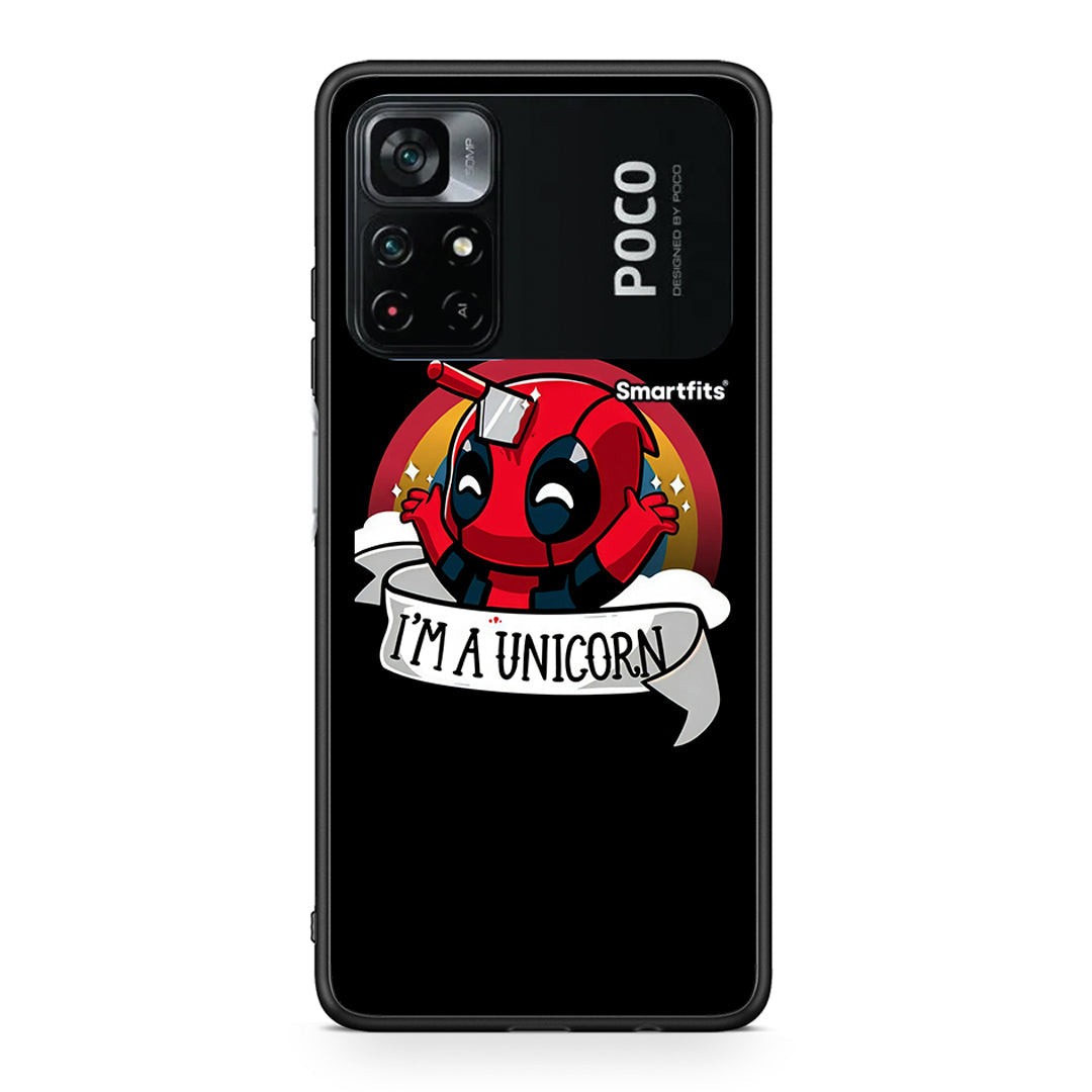 Xiaomi Poco M4 Pro 4G Unicorn Deadpool θήκη από τη Smartfits με σχέδιο στο πίσω μέρος και μαύρο περίβλημα | Smartphone case with colorful back and black bezels by Smartfits