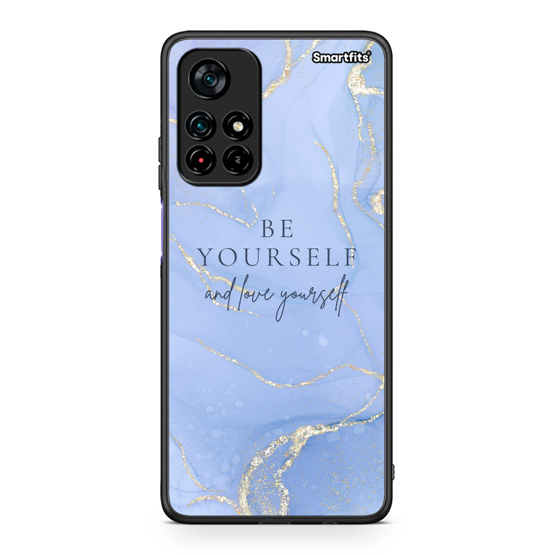 Xiaomi Poco M4 Pro 5G Be Yourself θήκη από τη Smartfits με σχέδιο στο πίσω μέρος και μαύρο περίβλημα | Smartphone case with colorful back and black bezels by Smartfits