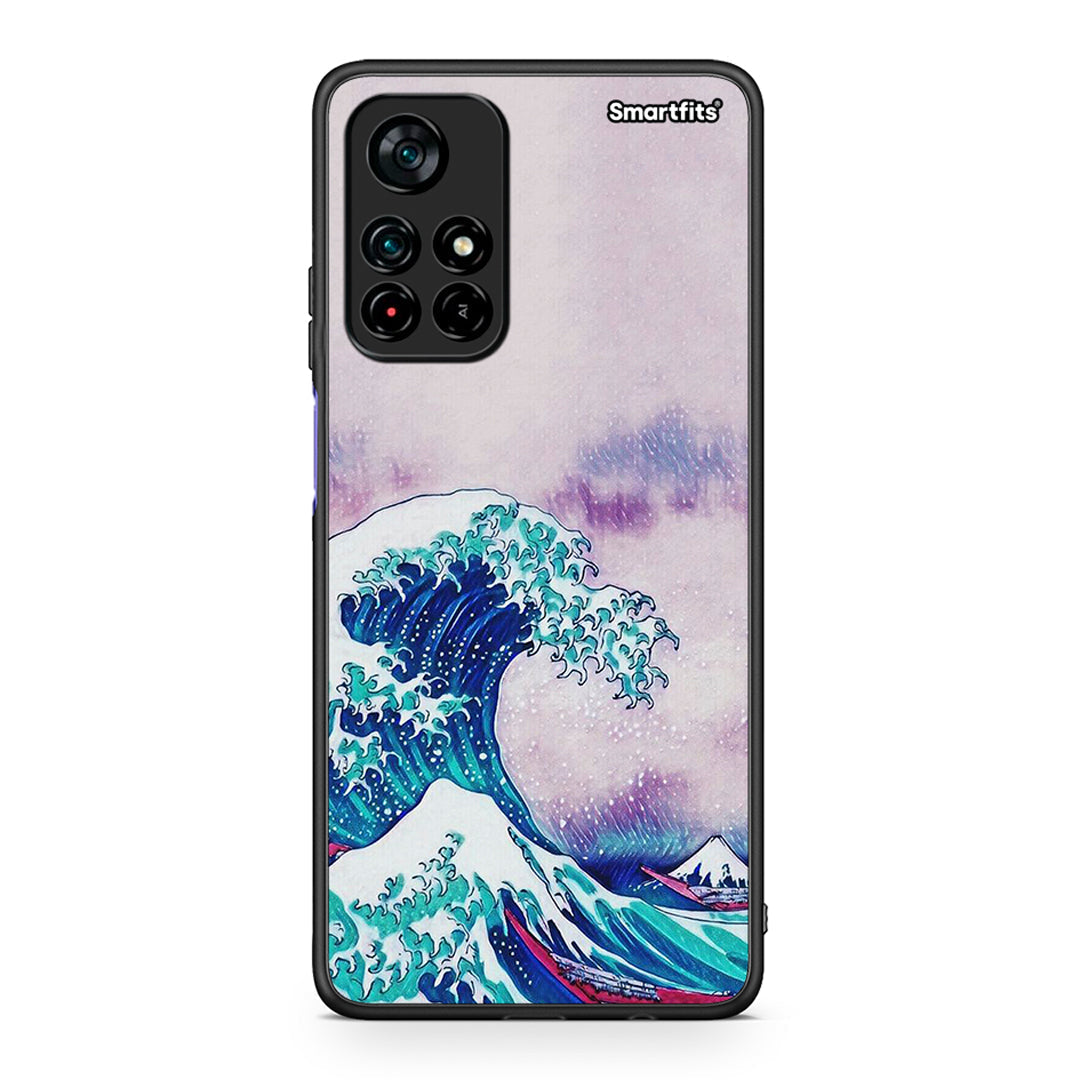 Xiaomi Poco M4 Pro 5G Blue Waves θήκη από τη Smartfits με σχέδιο στο πίσω μέρος και μαύρο περίβλημα | Smartphone case with colorful back and black bezels by Smartfits