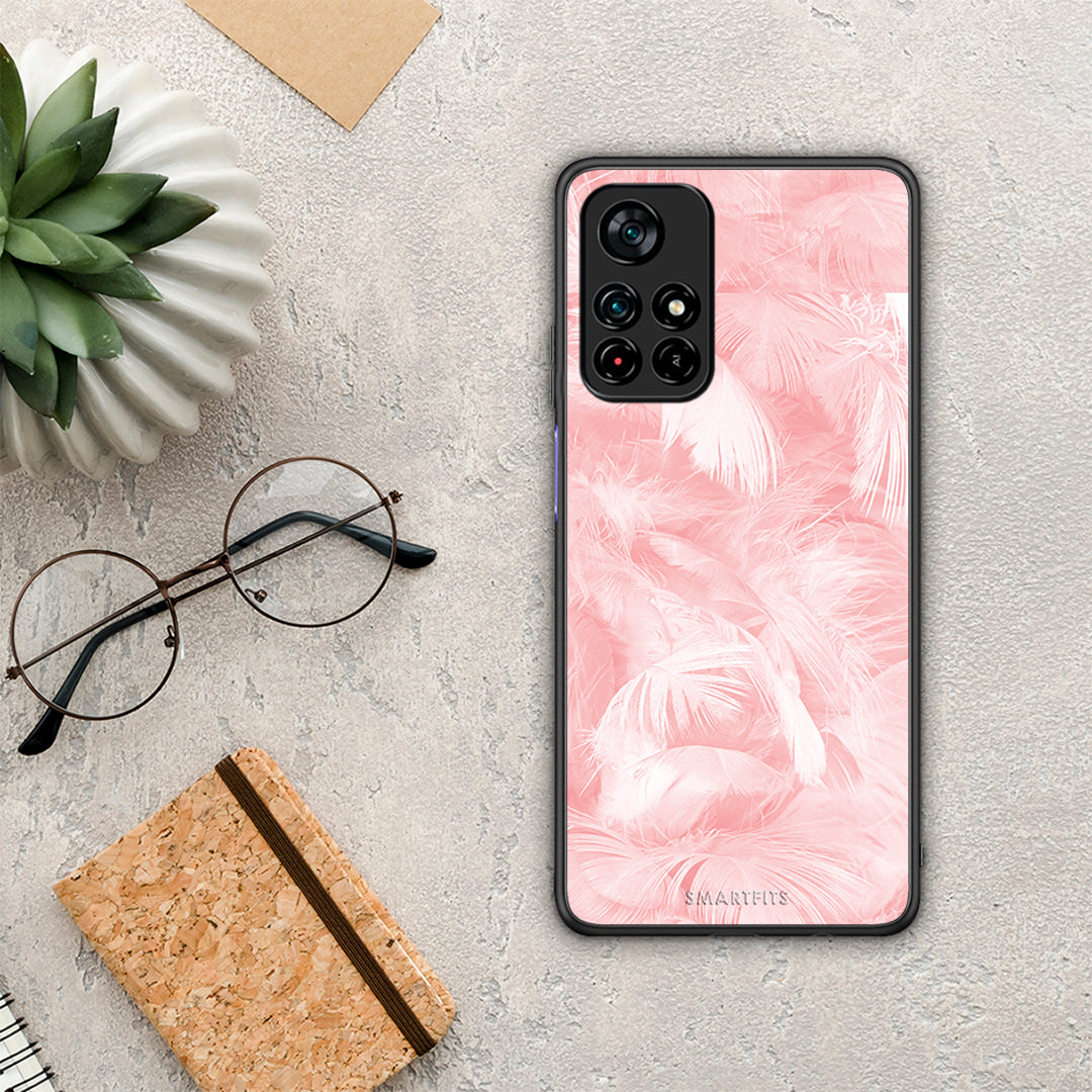 Boho Pink Feather - Xiaomi Redmi Note 11S 5G θήκη