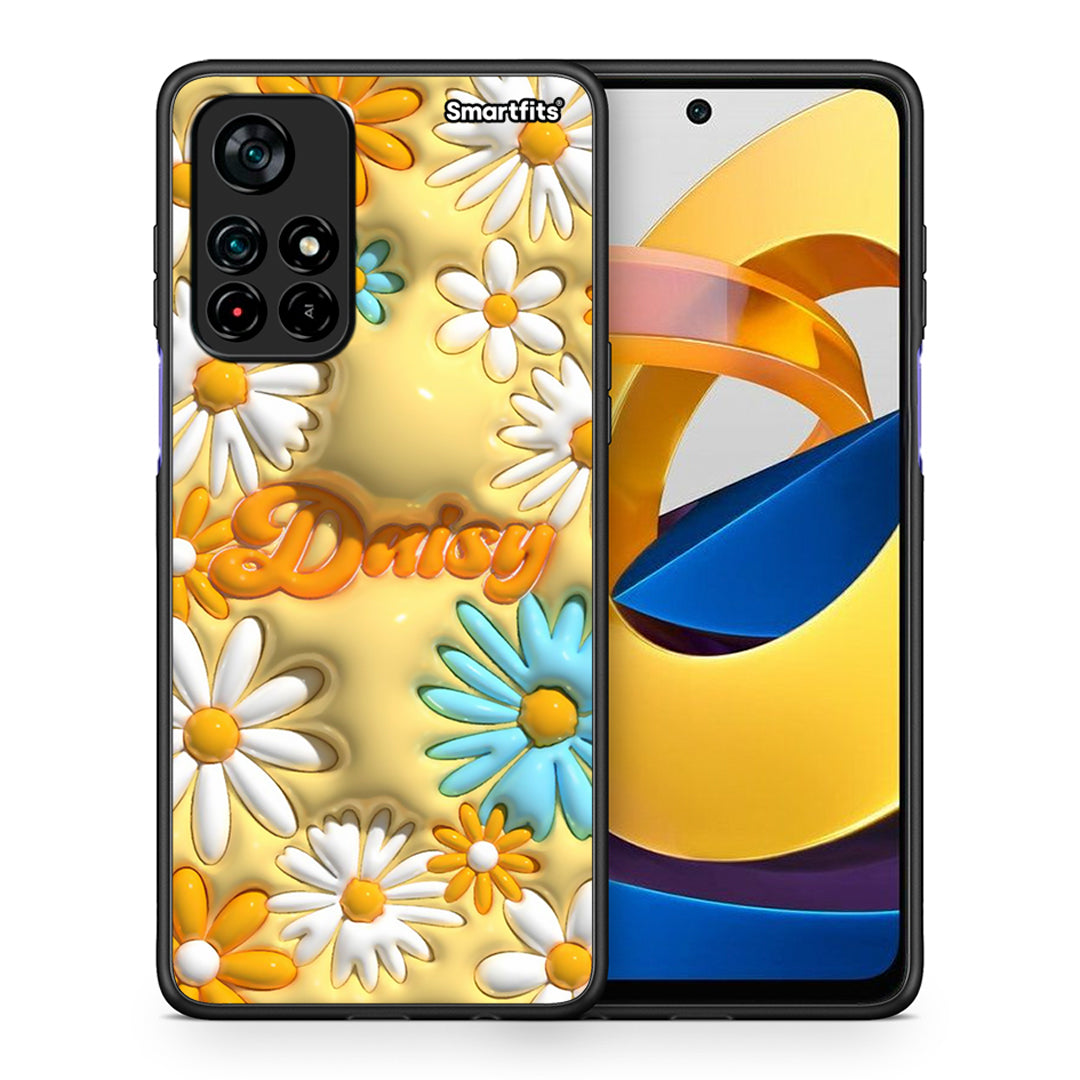 Θήκη Xiaomi Poco M4 Pro 5G Bubble Daisies από τη Smartfits με σχέδιο στο πίσω μέρος και μαύρο περίβλημα | Xiaomi Poco M4 Pro 5G Bubble Daisies case with colorful back and black bezels