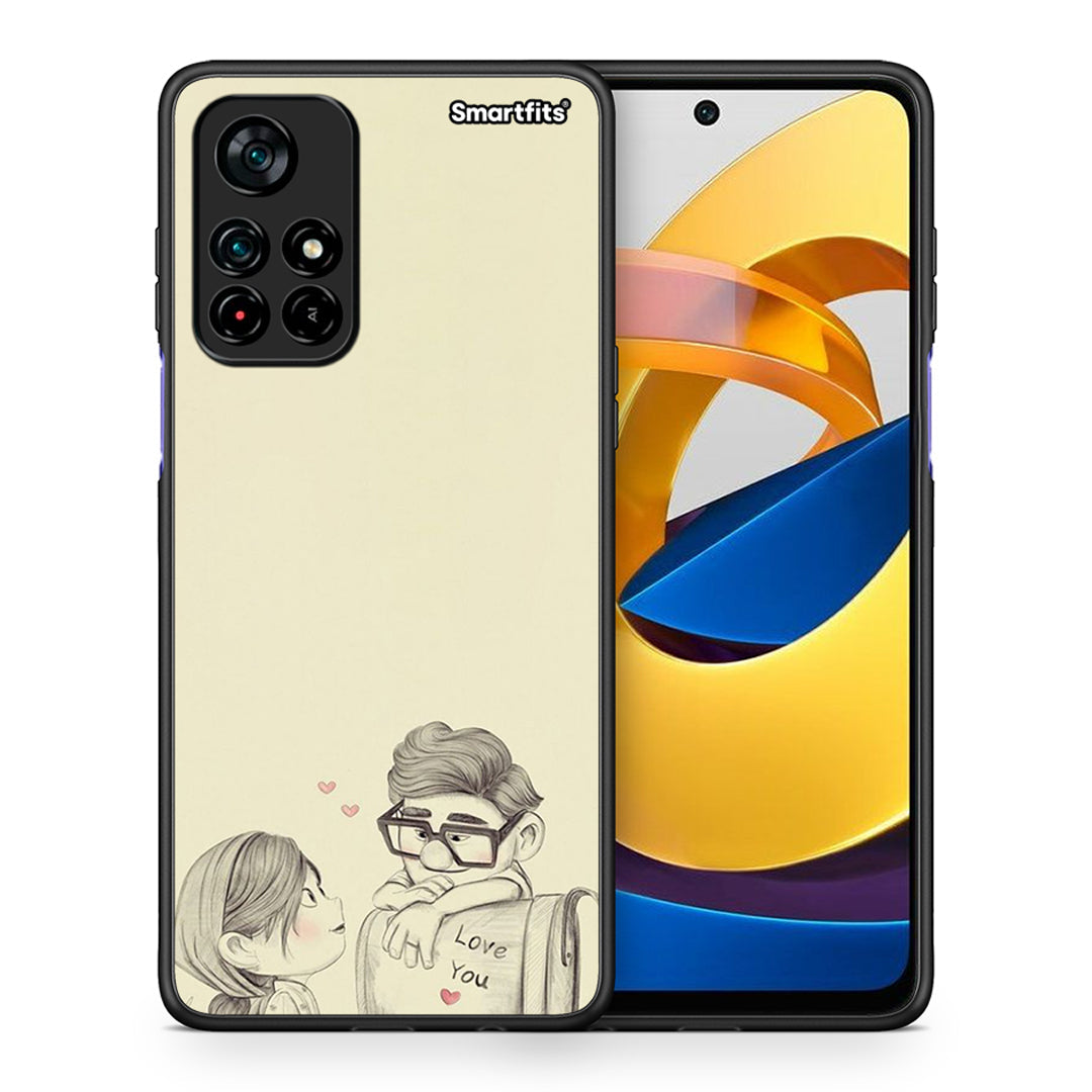 Θήκη Xiaomi Poco M4 Pro 5G Carl And Ellie από τη Smartfits με σχέδιο στο πίσω μέρος και μαύρο περίβλημα | Xiaomi Poco M4 Pro 5G Carl And Ellie case with colorful back and black bezels