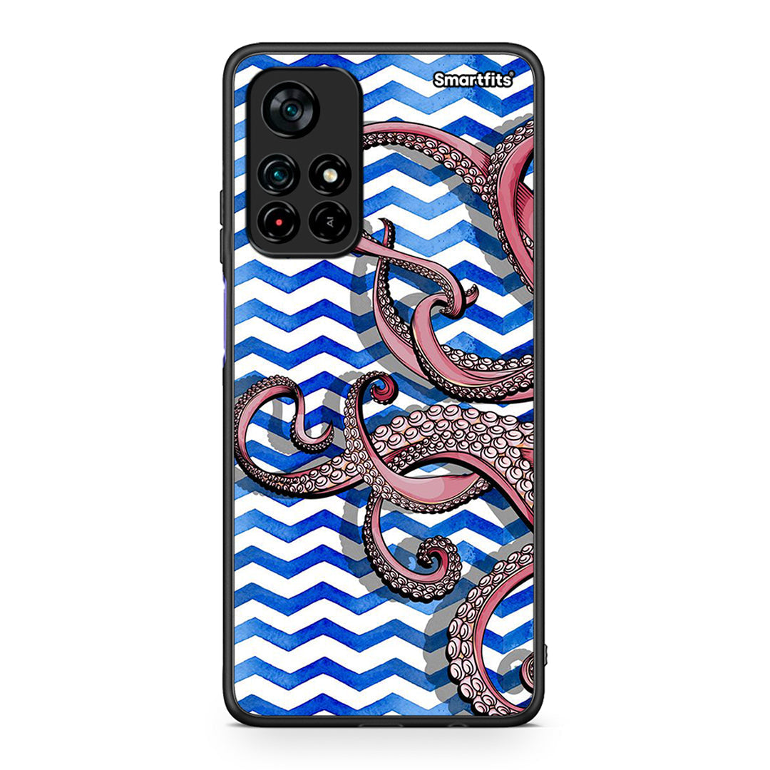 Xiaomi Poco M4 Pro 5G Chevron Devilfish θήκη από τη Smartfits με σχέδιο στο πίσω μέρος και μαύρο περίβλημα | Smartphone case with colorful back and black bezels by Smartfits