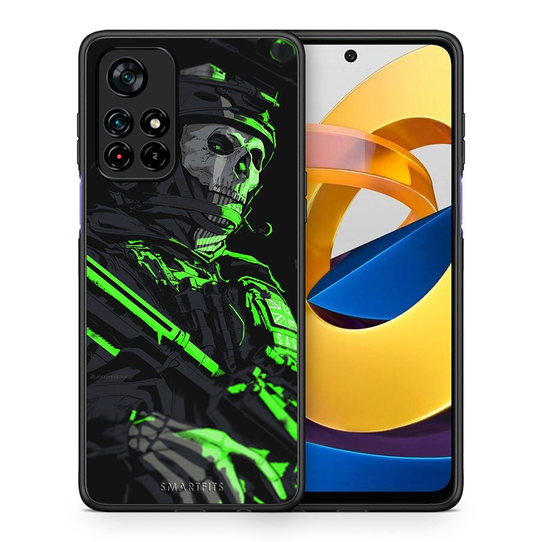 Θήκη Αγίου Βαλεντίνου Xiaomi Poco M4 Pro 5G Green Soldier από τη Smartfits με σχέδιο στο πίσω μέρος και μαύρο περίβλημα | Xiaomi Poco M4 Pro 5G Green Soldier case with colorful back and black bezels