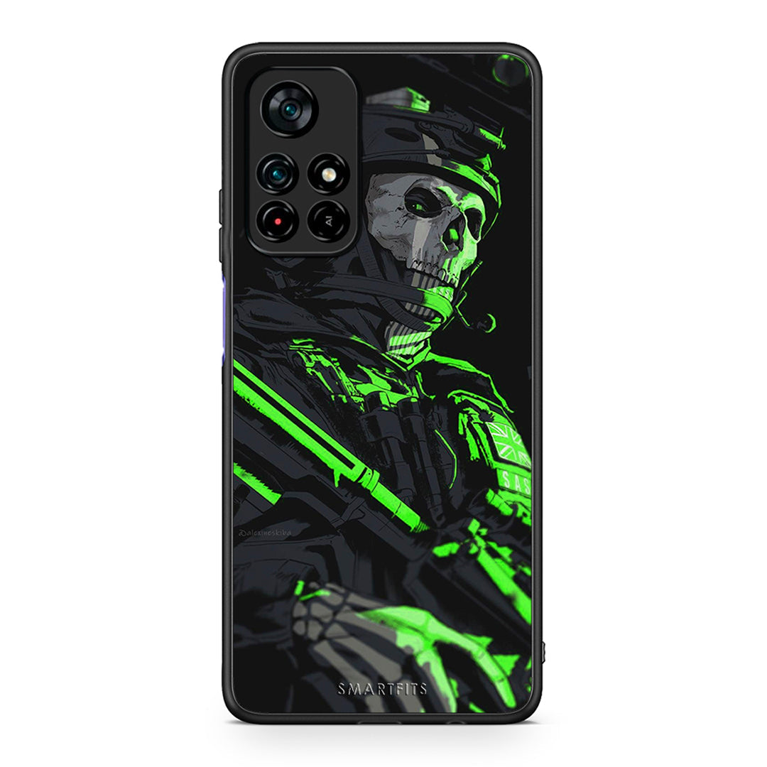 Xiaomi Poco M4 Pro 5G Green Soldier Θήκη Αγίου Βαλεντίνου από τη Smartfits με σχέδιο στο πίσω μέρος και μαύρο περίβλημα | Smartphone case with colorful back and black bezels by Smartfits