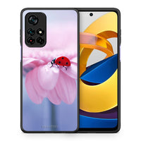 Thumbnail for Θήκη Xiaomi Poco M4 Pro 5G Ladybug Flower από τη Smartfits με σχέδιο στο πίσω μέρος και μαύρο περίβλημα | Xiaomi Poco M4 Pro 5G Ladybug Flower case with colorful back and black bezels