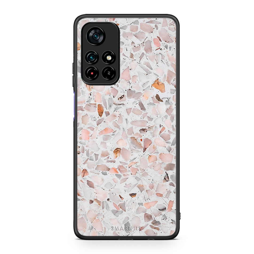 Xiaomi Poco M4 Pro 5G Marble Terrazzo θήκη από τη Smartfits με σχέδιο στο πίσω μέρος και μαύρο περίβλημα | Smartphone case with colorful back and black bezels by Smartfits