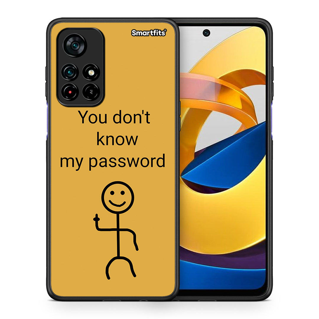 Θήκη Xiaomi Poco M4 Pro 5G My Password από τη Smartfits με σχέδιο στο πίσω μέρος και μαύρο περίβλημα | Xiaomi Poco M4 Pro 5G My Password case with colorful back and black bezels