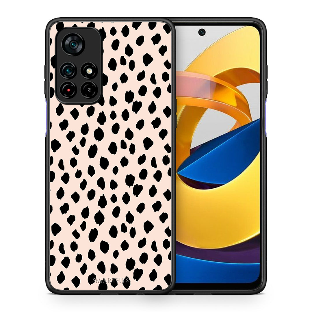 Θήκη Xiaomi Poco M4 Pro 5G New Polka Dots από τη Smartfits με σχέδιο στο πίσω μέρος και μαύρο περίβλημα | Xiaomi Poco M4 Pro 5G New Polka Dots case with colorful back and black bezels