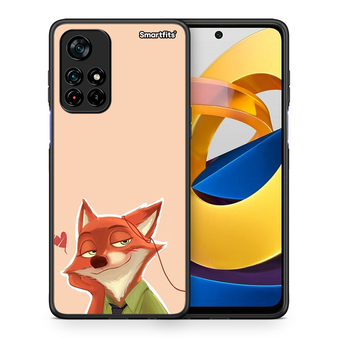 Θήκη Xiaomi Poco M4 Pro 5G Nick Wilde And Judy Hopps Love 1 από τη Smartfits με σχέδιο στο πίσω μέρος και μαύρο περίβλημα | Xiaomi Poco M4 Pro 5G Nick Wilde And Judy Hopps Love 1 case with colorful back and black bezels