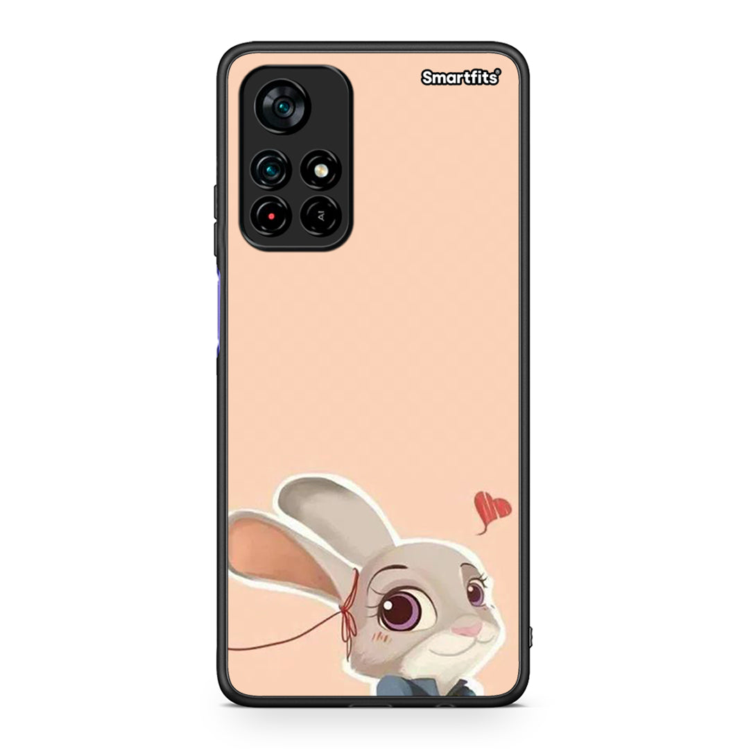 Xiaomi Poco M4 Pro 5G Nick Wilde And Judy Hopps Love 2 θήκη από τη Smartfits με σχέδιο στο πίσω μέρος και μαύρο περίβλημα | Smartphone case with colorful back and black bezels by Smartfits