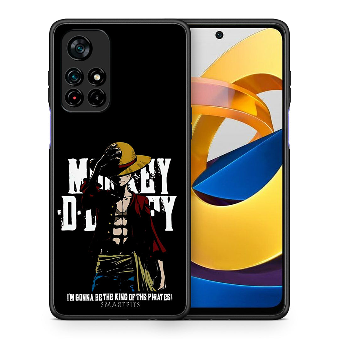 Θήκη Xiaomi Poco M4 Pro 5G Pirate King από τη Smartfits με σχέδιο στο πίσω μέρος και μαύρο περίβλημα | Xiaomi Poco M4 Pro 5G Pirate King case with colorful back and black bezels