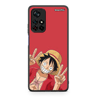 Thumbnail for Xiaomi Poco M4 Pro 5G Pirate Luffy θήκη από τη Smartfits με σχέδιο στο πίσω μέρος και μαύρο περίβλημα | Smartphone case with colorful back and black bezels by Smartfits