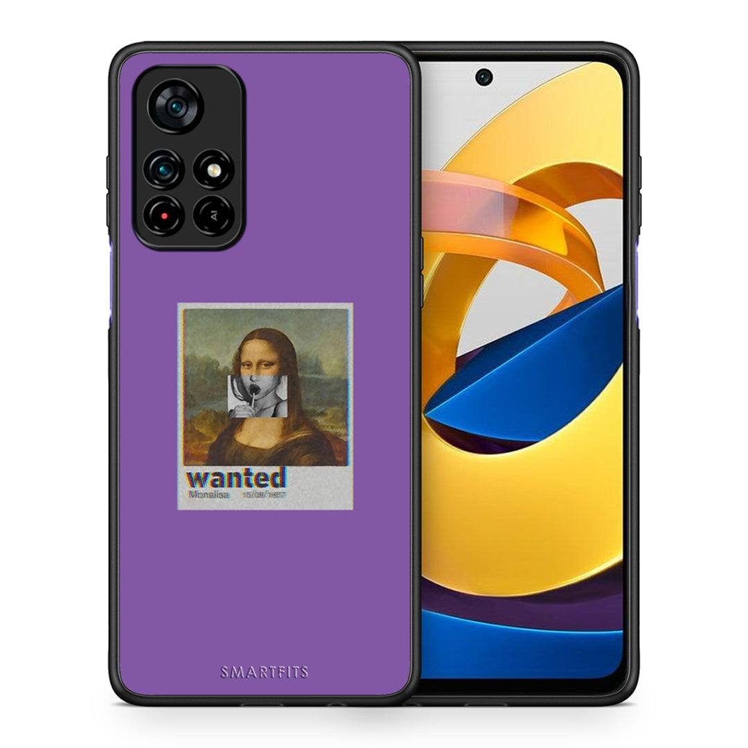 Θήκη Xiaomi Poco M4 Pro 5G Monalisa Popart από τη Smartfits με σχέδιο στο πίσω μέρος και μαύρο περίβλημα | Xiaomi Poco M4 Pro 5G Monalisa Popart case with colorful back and black bezels