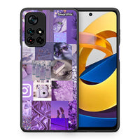 Thumbnail for Θήκη Xiaomi Poco M4 Pro 5G Purple Aesthetic Collage από τη Smartfits με σχέδιο στο πίσω μέρος και μαύρο περίβλημα | Xiaomi Poco M4 Pro 5G Purple Aesthetic Collage case with colorful back and black bezels