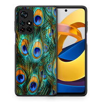 Thumbnail for Θήκη Xiaomi Poco M4 Pro 5G Real Peacock Feathers από τη Smartfits με σχέδιο στο πίσω μέρος και μαύρο περίβλημα | Xiaomi Poco M4 Pro 5G Real Peacock Feathers case with colorful back and black bezels