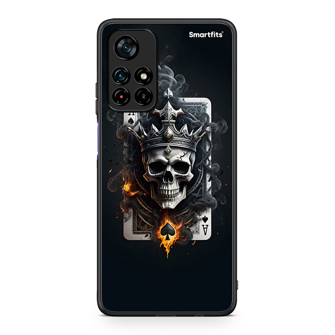 Xiaomi Poco M4 Pro 5G Skull King Ace θήκη από τη Smartfits με σχέδιο στο πίσω μέρος και μαύρο περίβλημα | Smartphone case with colorful back and black bezels by Smartfits