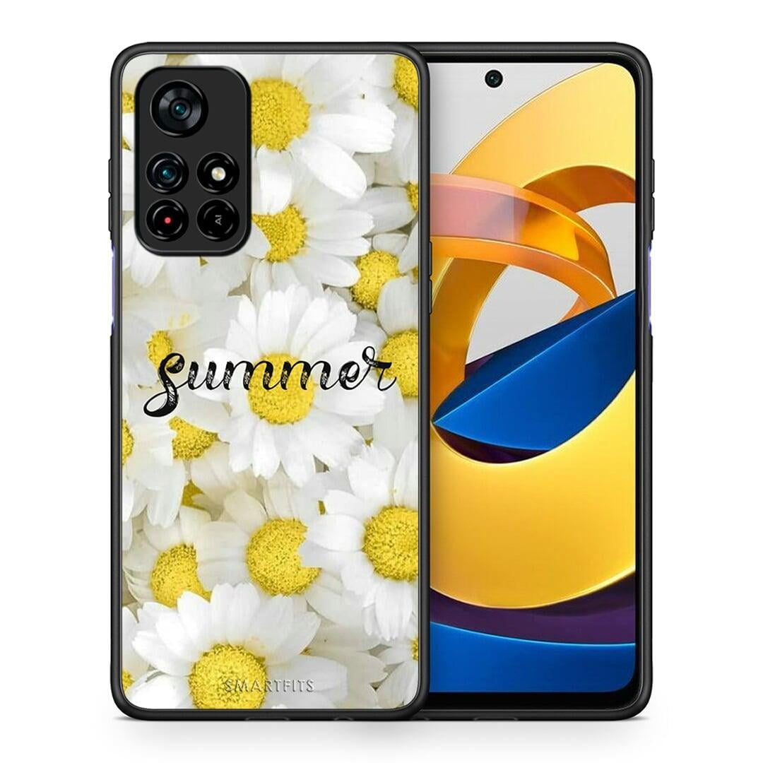 Θήκη Xiaomi Poco M4 Pro 5G Summer Daisies από τη Smartfits με σχέδιο στο πίσω μέρος και μαύρο περίβλημα | Xiaomi Poco M4 Pro 5G Summer Daisies case with colorful back and black bezels