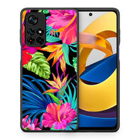 Thumbnail for Θήκη Xiaomi Poco M4 Pro 5G Tropical Flowers από τη Smartfits με σχέδιο στο πίσω μέρος και μαύρο περίβλημα | Xiaomi Poco M4 Pro 5G Tropical Flowers case with colorful back and black bezels