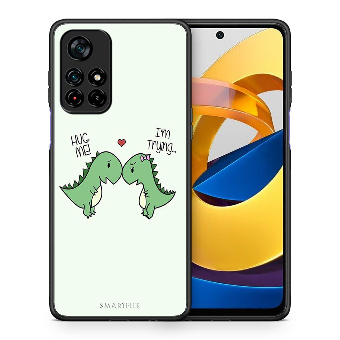 Θήκη Xiaomi Poco M4 Pro 5G Rex Valentine από τη Smartfits με σχέδιο στο πίσω μέρος και μαύρο περίβλημα | Xiaomi Poco M4 Pro 5G Rex Valentine case with colorful back and black bezels