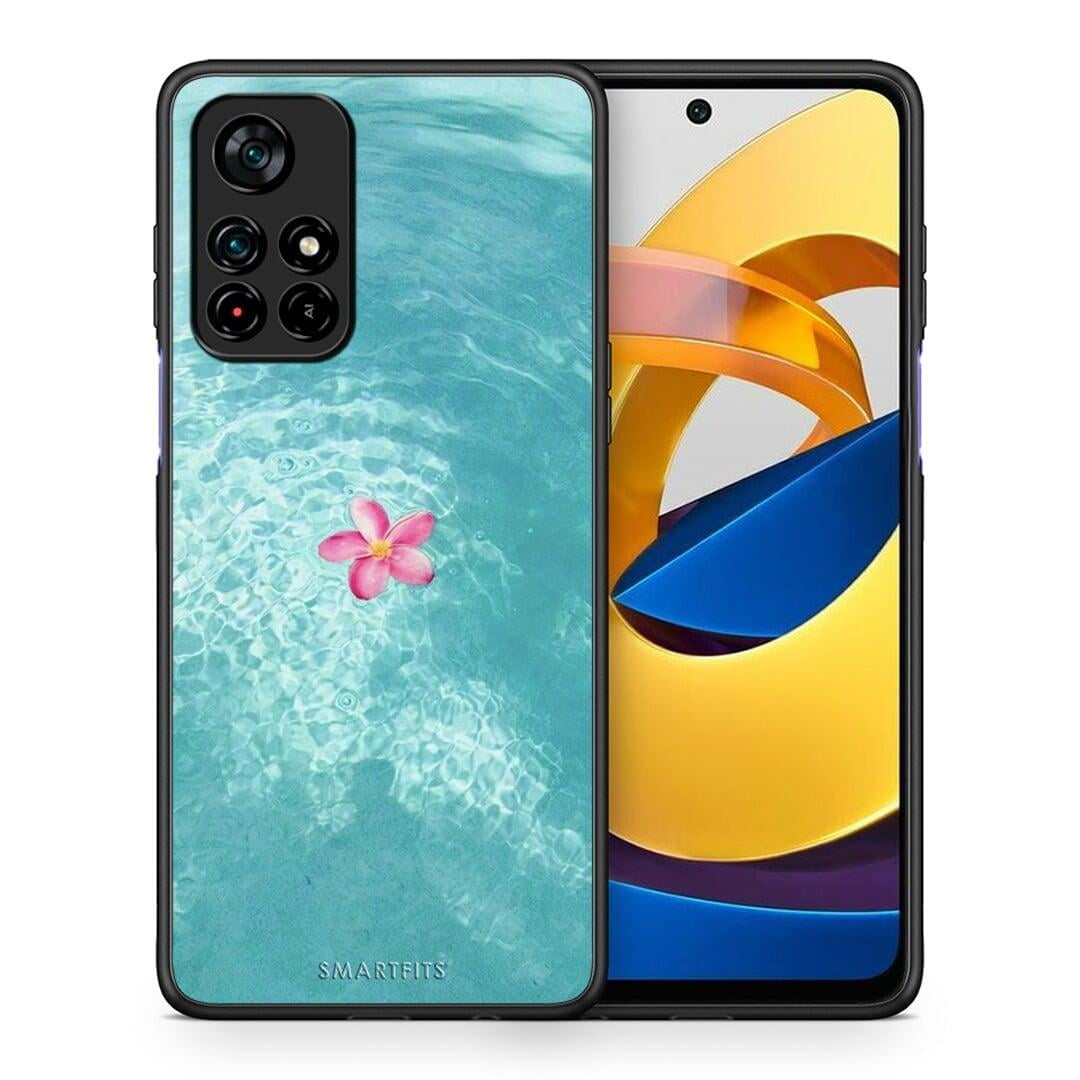 Θήκη Xiaomi Poco M4 Pro 5G Water Flower από τη Smartfits με σχέδιο στο πίσω μέρος και μαύρο περίβλημα | Xiaomi Poco M4 Pro 5G Water Flower case with colorful back and black bezels