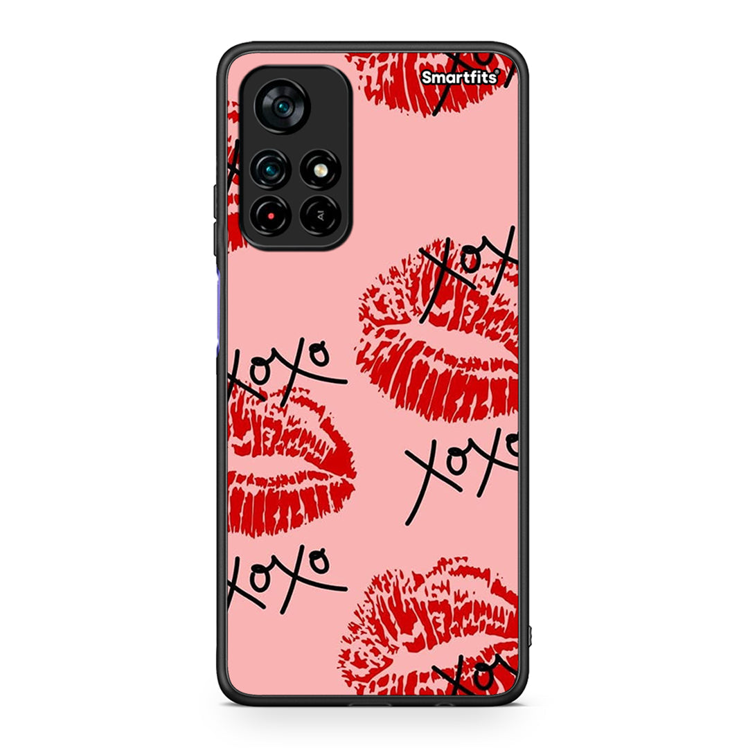 Xiaomi Poco M4 Pro 5G XOXO Lips θήκη από τη Smartfits με σχέδιο στο πίσω μέρος και μαύρο περίβλημα | Smartphone case with colorful back and black bezels by Smartfits