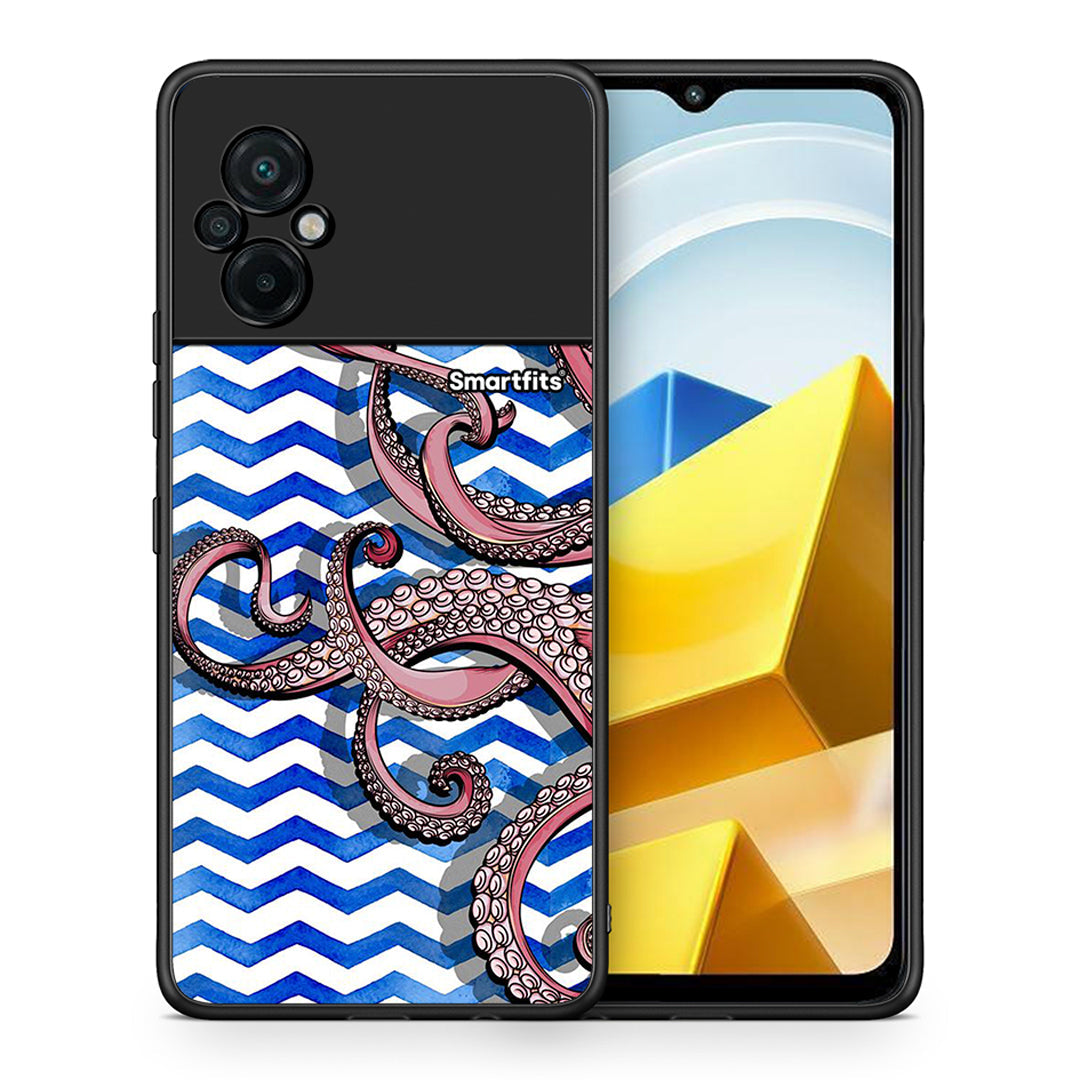 Θήκη Xiaomi Poco M5 / Redmi Note 11E Chevron Devilfish από τη Smartfits με σχέδιο στο πίσω μέρος και μαύρο περίβλημα | Xiaomi Poco M5 / Redmi Note 11E Chevron Devilfish case with colorful back and black bezels