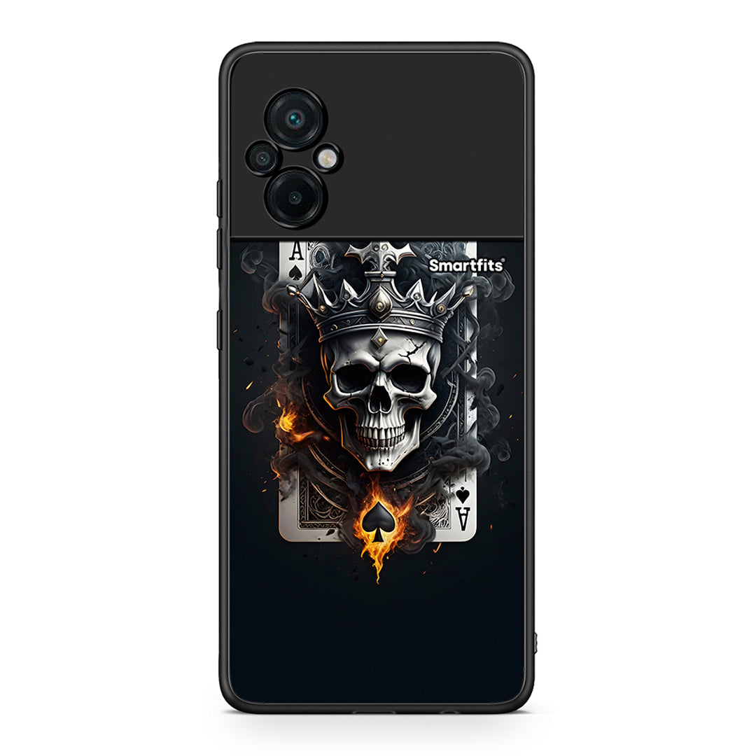 Xiaomi Poco M5 / Redmi Note 11E Skull King Ace θήκη από τη Smartfits με σχέδιο στο πίσω μέρος και μαύρο περίβλημα | Smartphone case with colorful back and black bezels by Smartfits